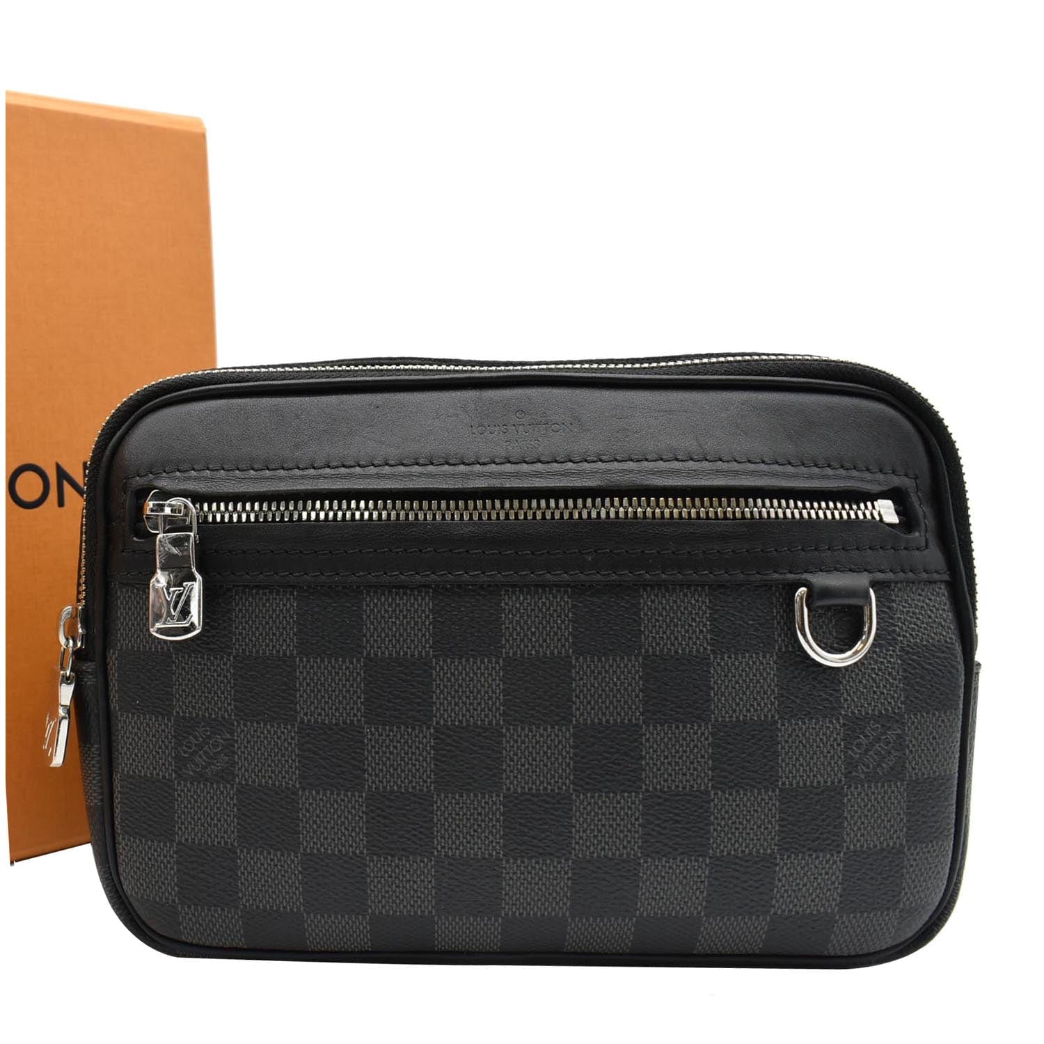 LOUIS VUITTON Scott Damier Graphite Messenger Bag Black