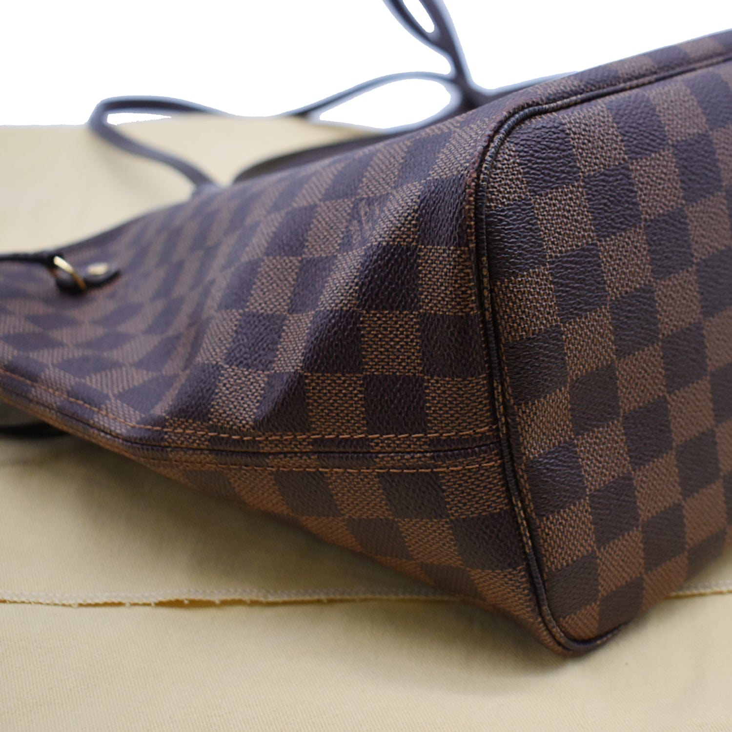 LOUIS VUITTON  Neverfull MM Damier Ebene Tote Bag Brown
