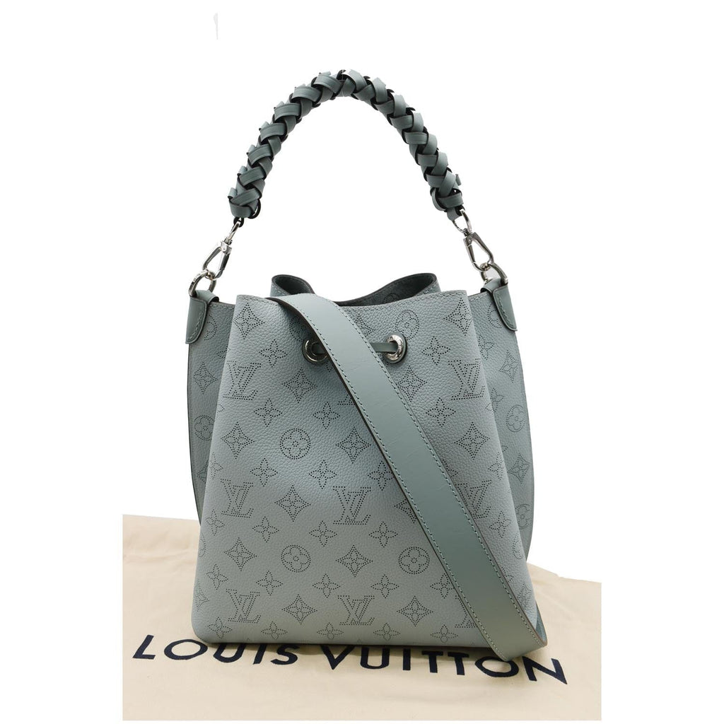 LOUIS VUITTON Muria Mahina Perforated Leather Crossbody Bag Vert