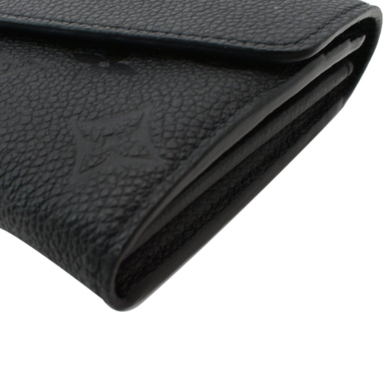 LOUIS VUITTON Sarah Monogram Empreinte Leather Wallet Black