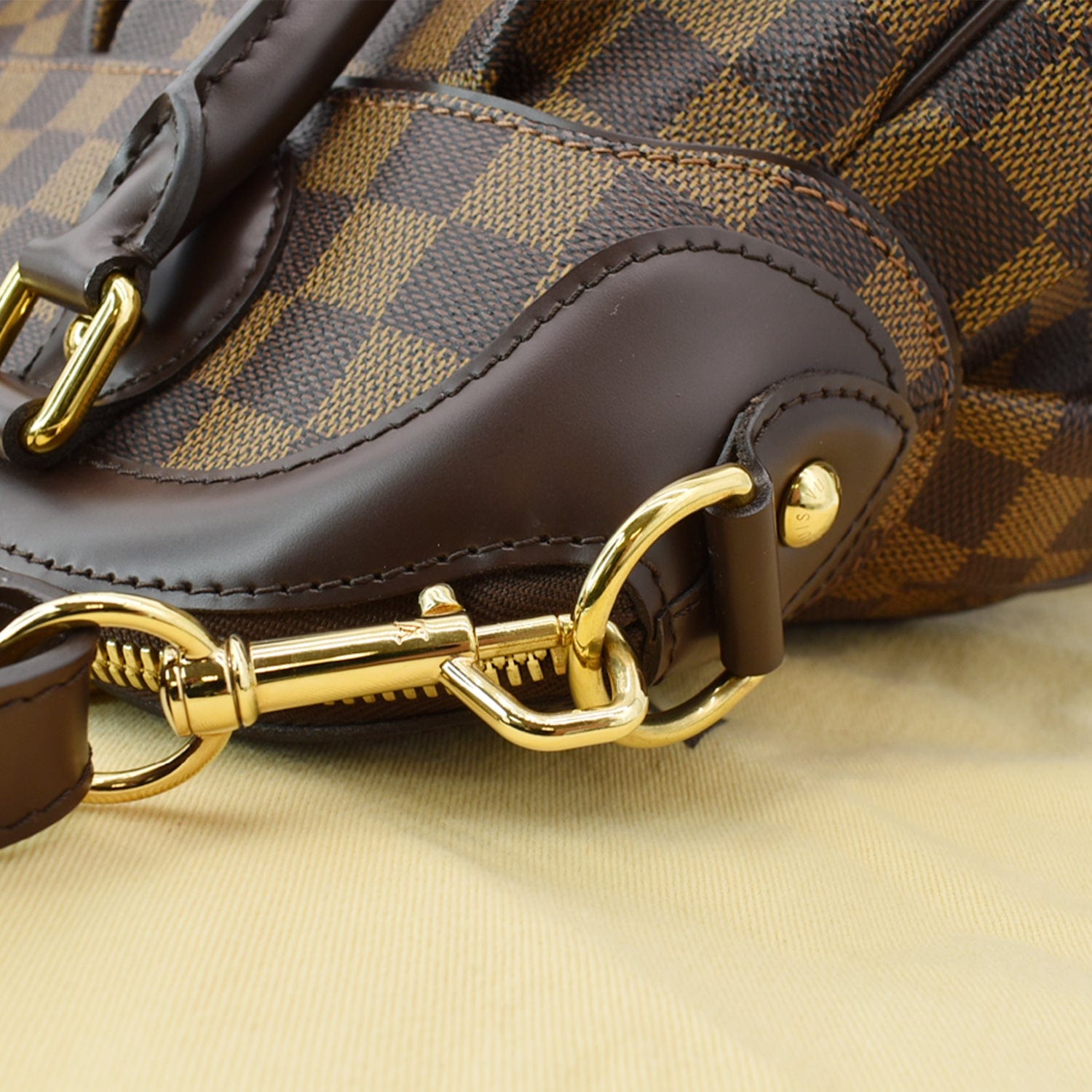 LOUIS VUITTON Trevi PM Damier Ebene Shoulder Bag Brown