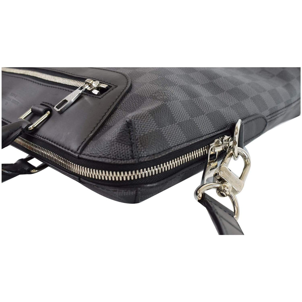 LOUIS VUITTON Porte-Documents Jour Graphite Briefcase Shoulder Bag Black - 20% OFF