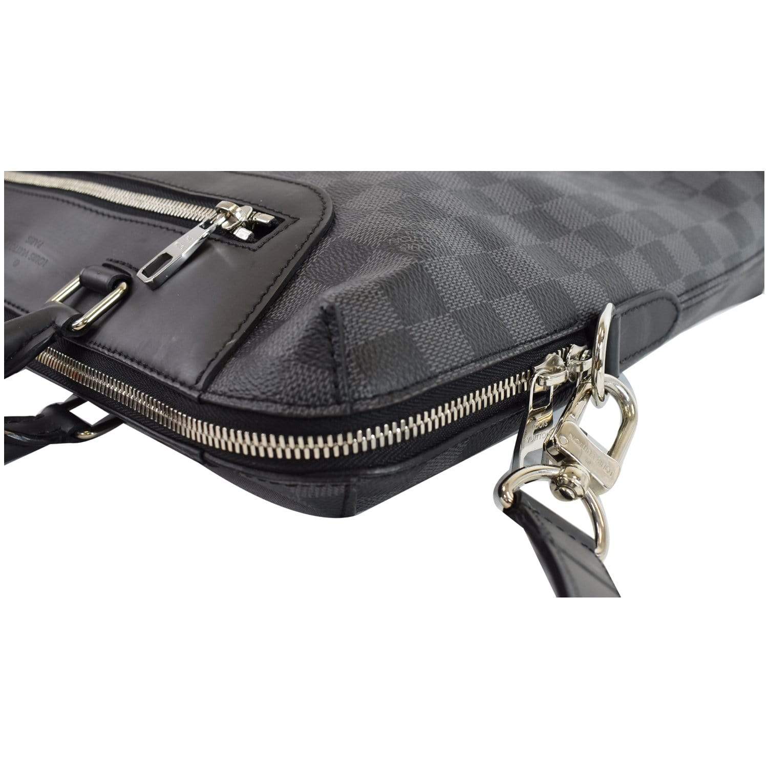 LOUIS VUITTON Porte-Documents Jour Graphite Briefcase Shoulder Bag Black - 20% OFF
