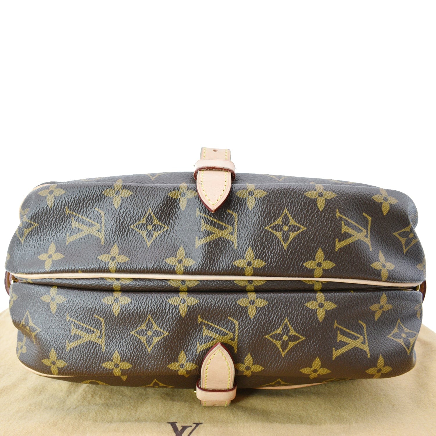 LOUIS VUITTON Saumur 30 Monogram Canvas Crossbody Bag Brown