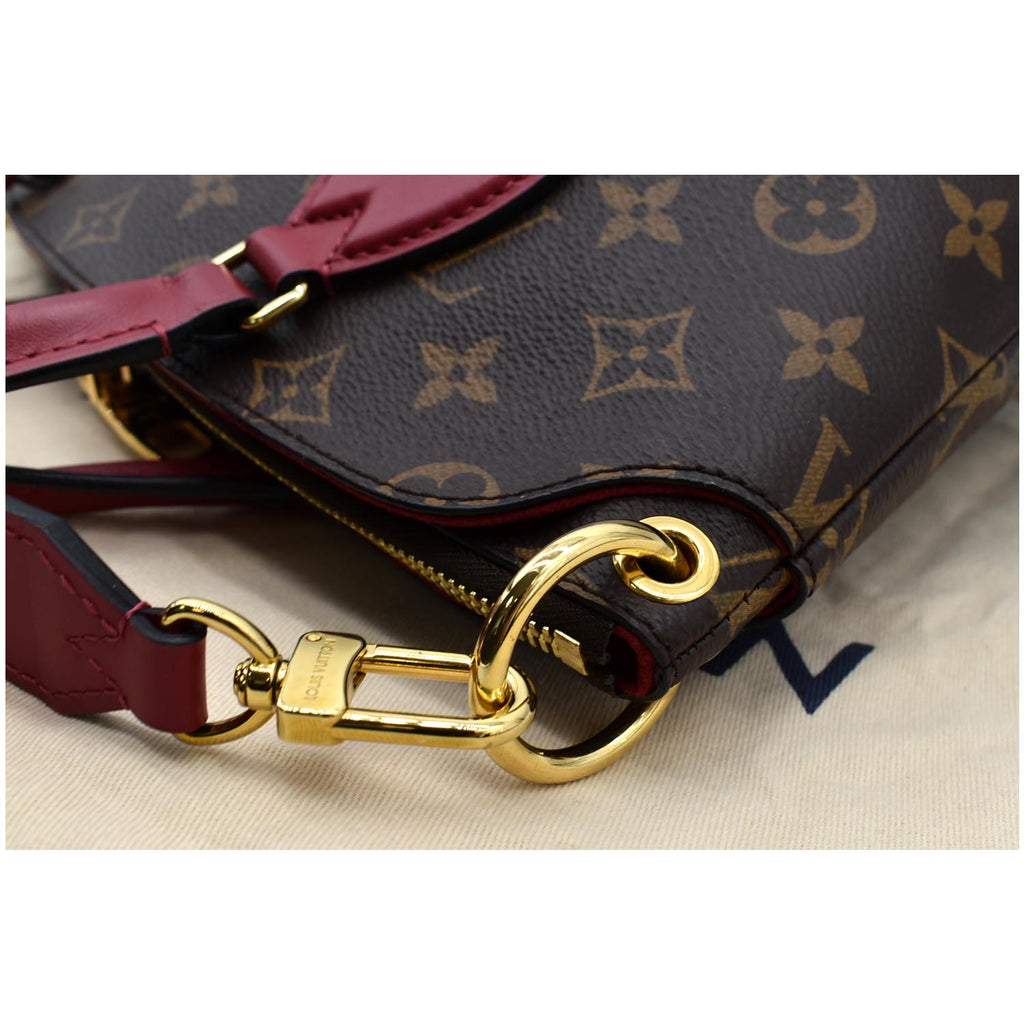 LOUIS VUITTON Flower Zipped PM Monogram Canvas Tote Bag Brown