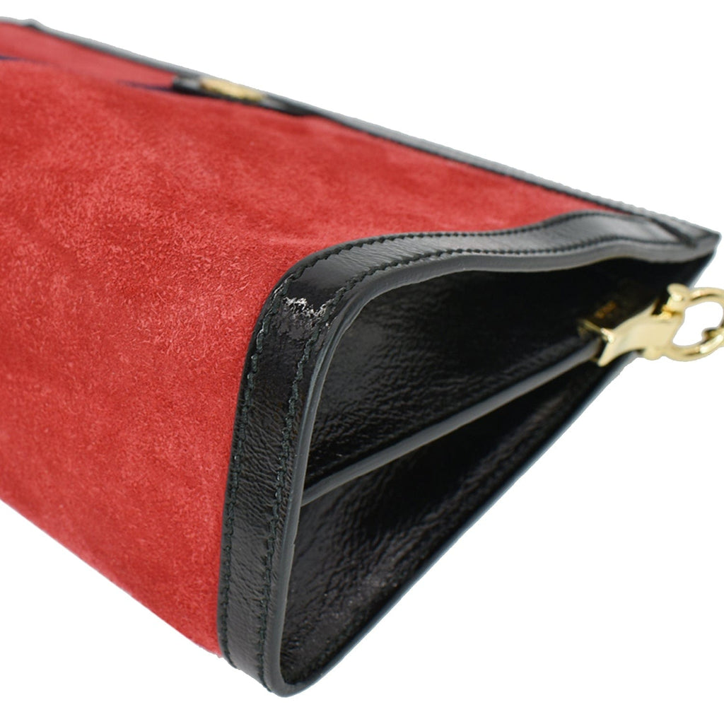 GUCCI Ophidia Gucci Medium Web Suede Leather Shoulder Bag Red 503876  - Hot Deals