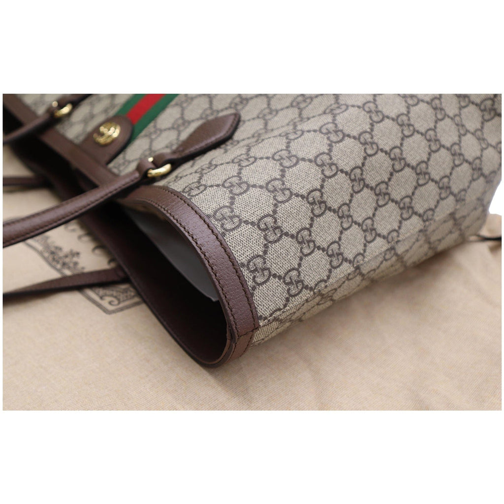GUCCI Ophidia Medium Gucci Supreme Canvas Tote Bag Beige 631685