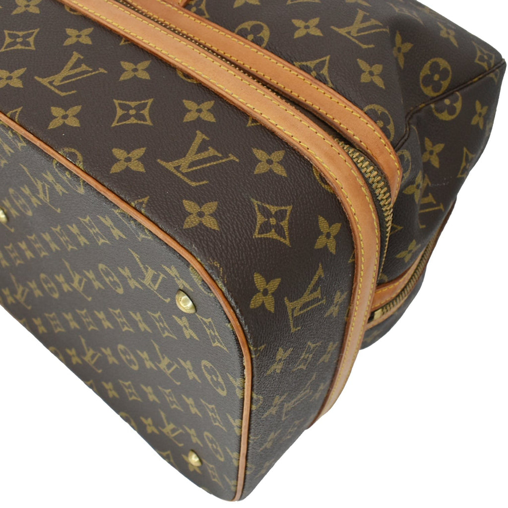 LOUIS VUITTON  Sac Sport Monogram Canvas Boston Travel Bag Brown