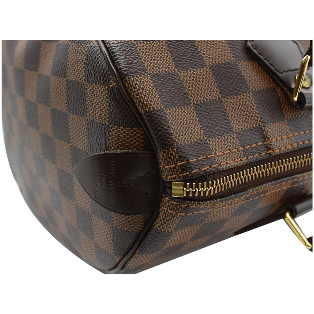 LOUIS VUITTON Speedy 30 Damier Ebene Satchel Bag Brown