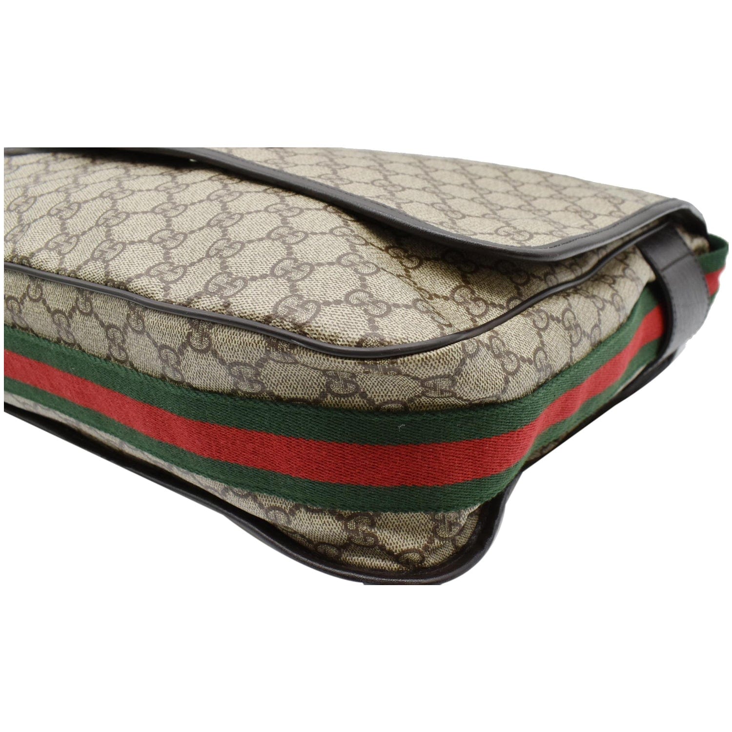 GUCCI Gucci  Web Canvas Messenger Bag Beige/Ebony 189748