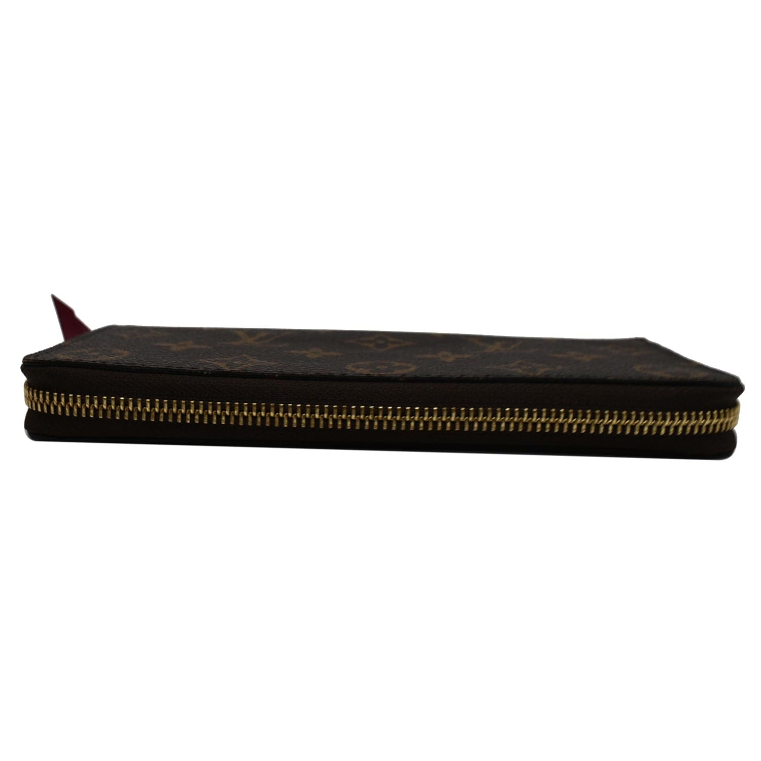 LOUIS VUITTON Clemence Monogram Canvas Zippy Wallet Brown