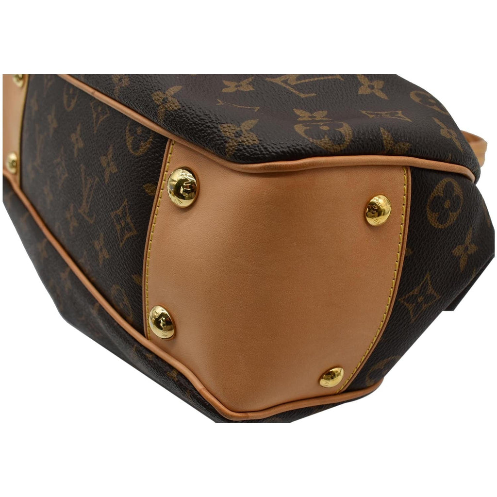 LOUIS VUITTON Boetie PM Monogram Canvas Satchel Bag Brown