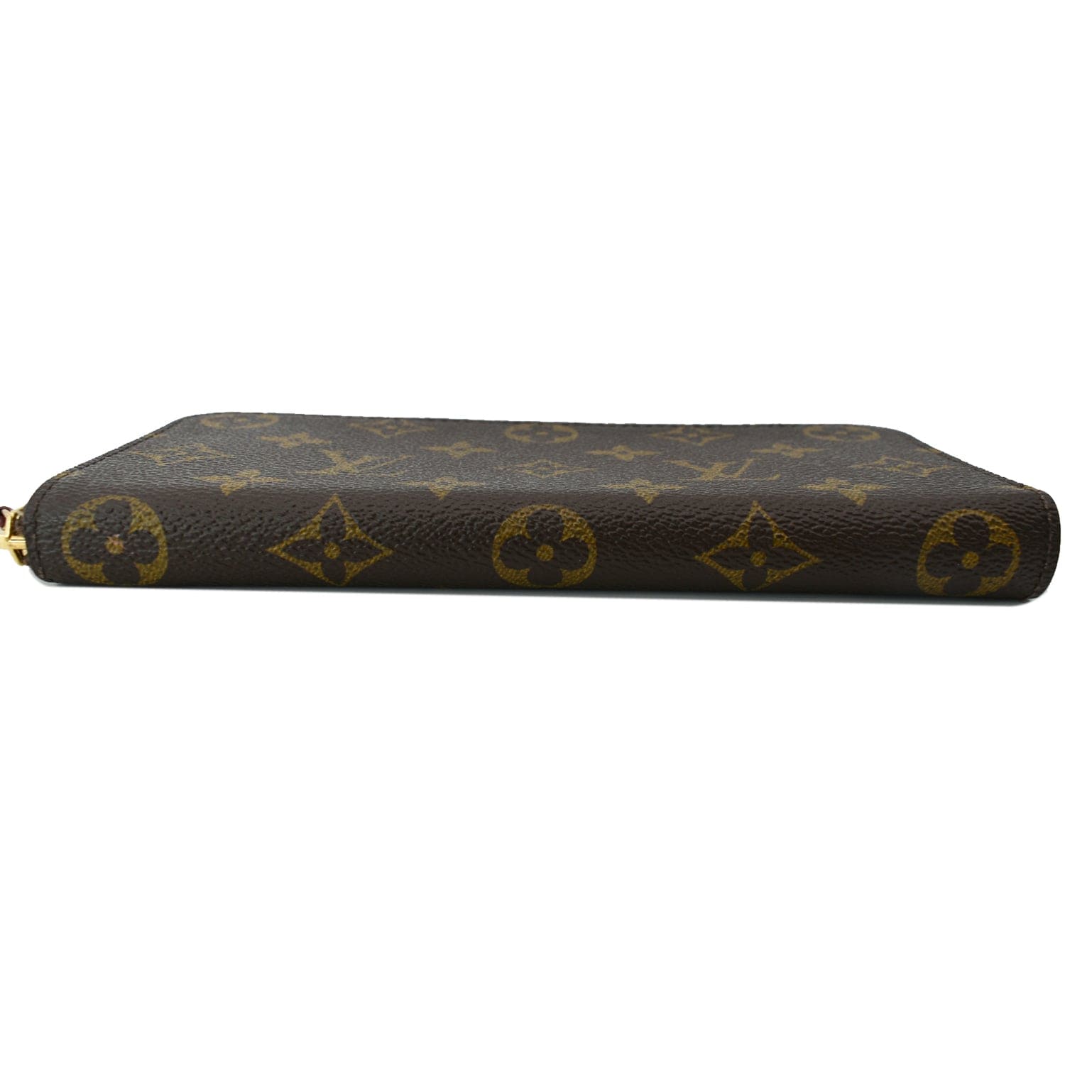 LOUIS VUITTON Clemence Monogram Canvas Zippy Wallet Brown
