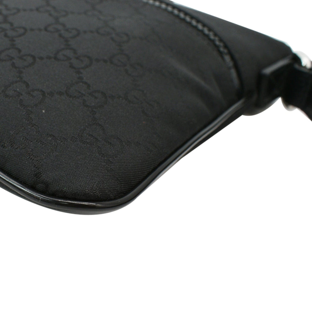 GUCCI Nylon Gucci Canvas Messenger Bag Black 449183