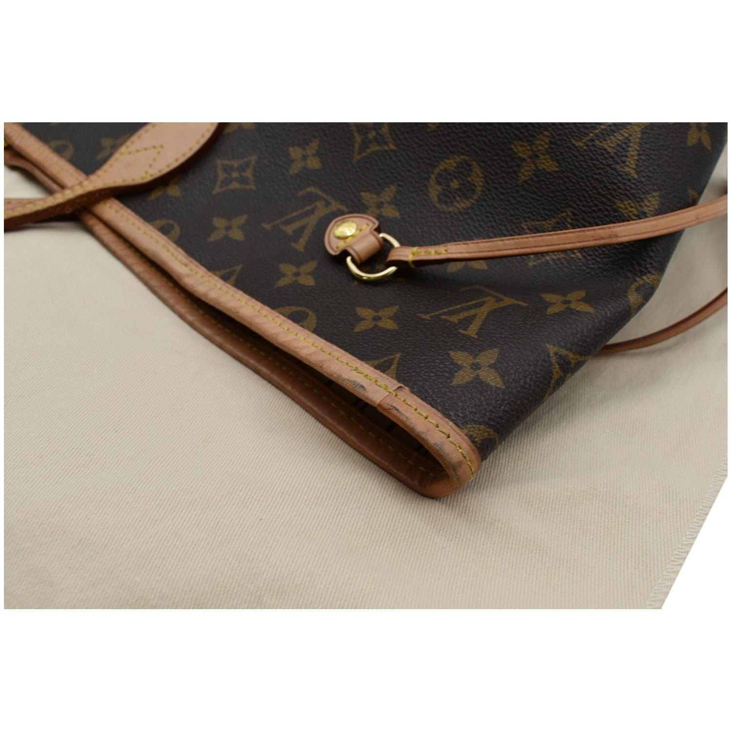 LOUIS VUITTON Neverfull GM Monogram Canvas Tote Bag Brown