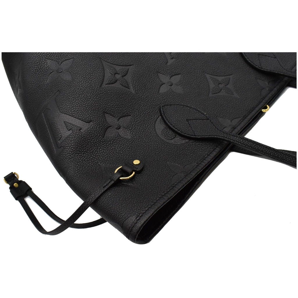 LOUIS VUITTON Neverfull MM Monogram Empreinte Tote Bag Black