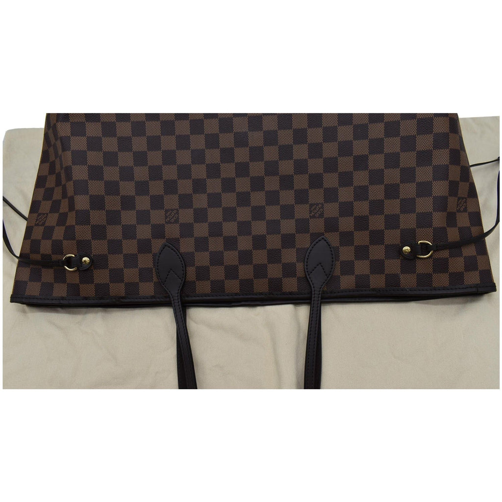 LOUIS VUITTON Neverfull GM Damier Ebene Tote Shoulder Bag Brown