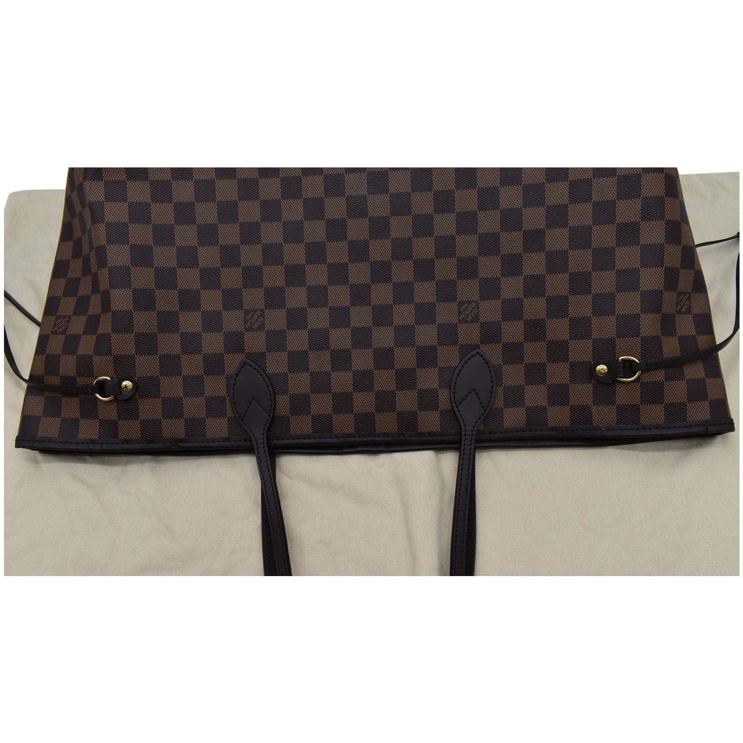 LOUIS VUITTON Neverfull GM Damier Ebene Tote Shoulder Bag Brown