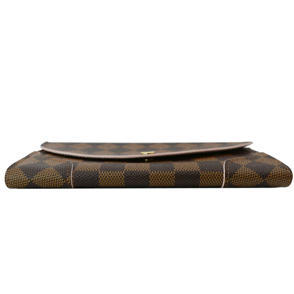 LOUIS VUITTON Caissa Damier Ebene Wallet Rose Ballerine - Hot Deals