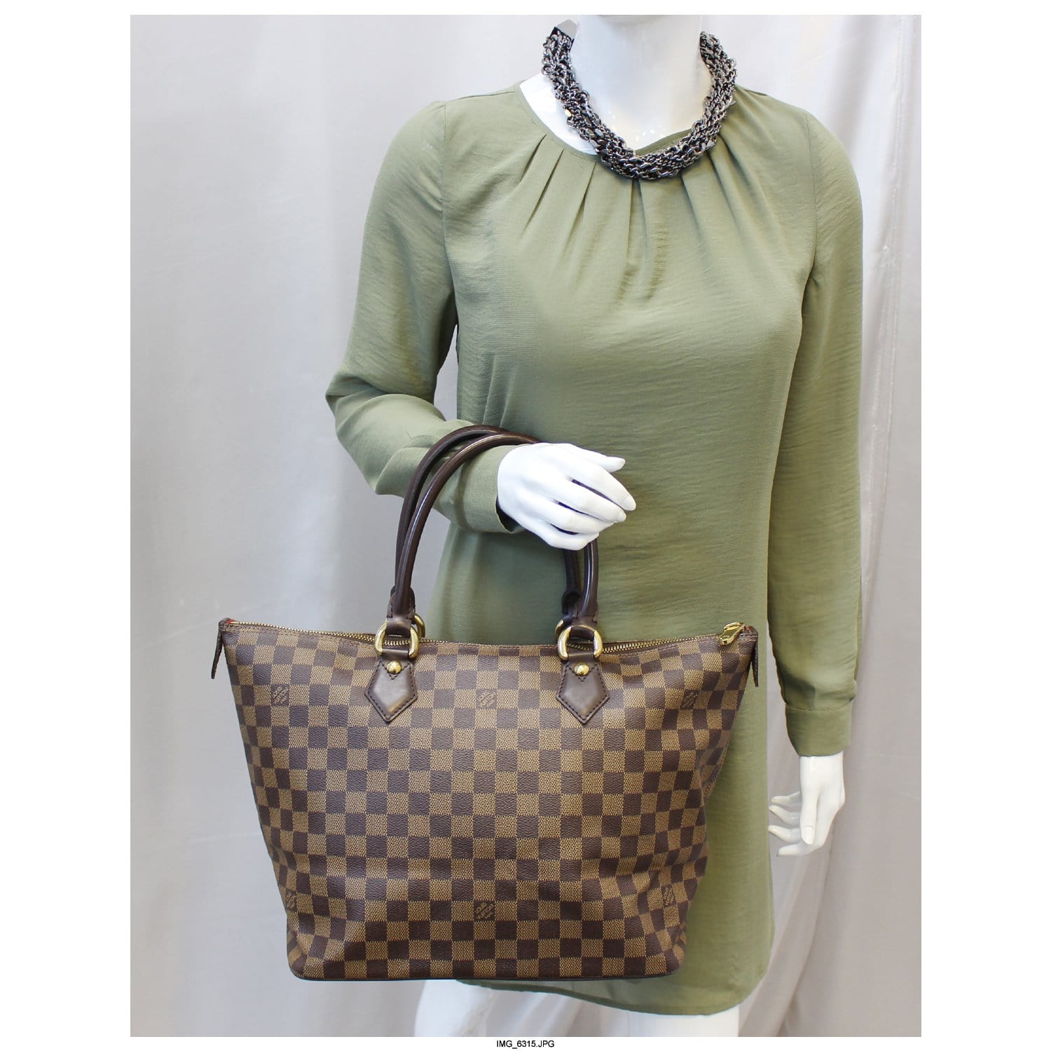 LOUIS VUITTON Saleya MM Damier Ebene Shoulder Bag