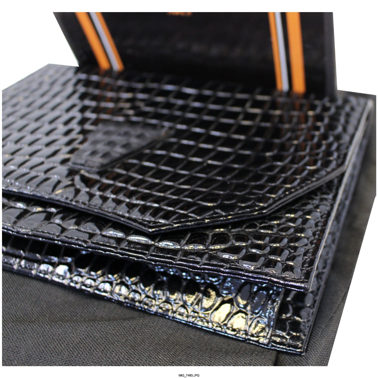YVES SAINT LAURENT Black Caviar Leather Leather Clutch Bag