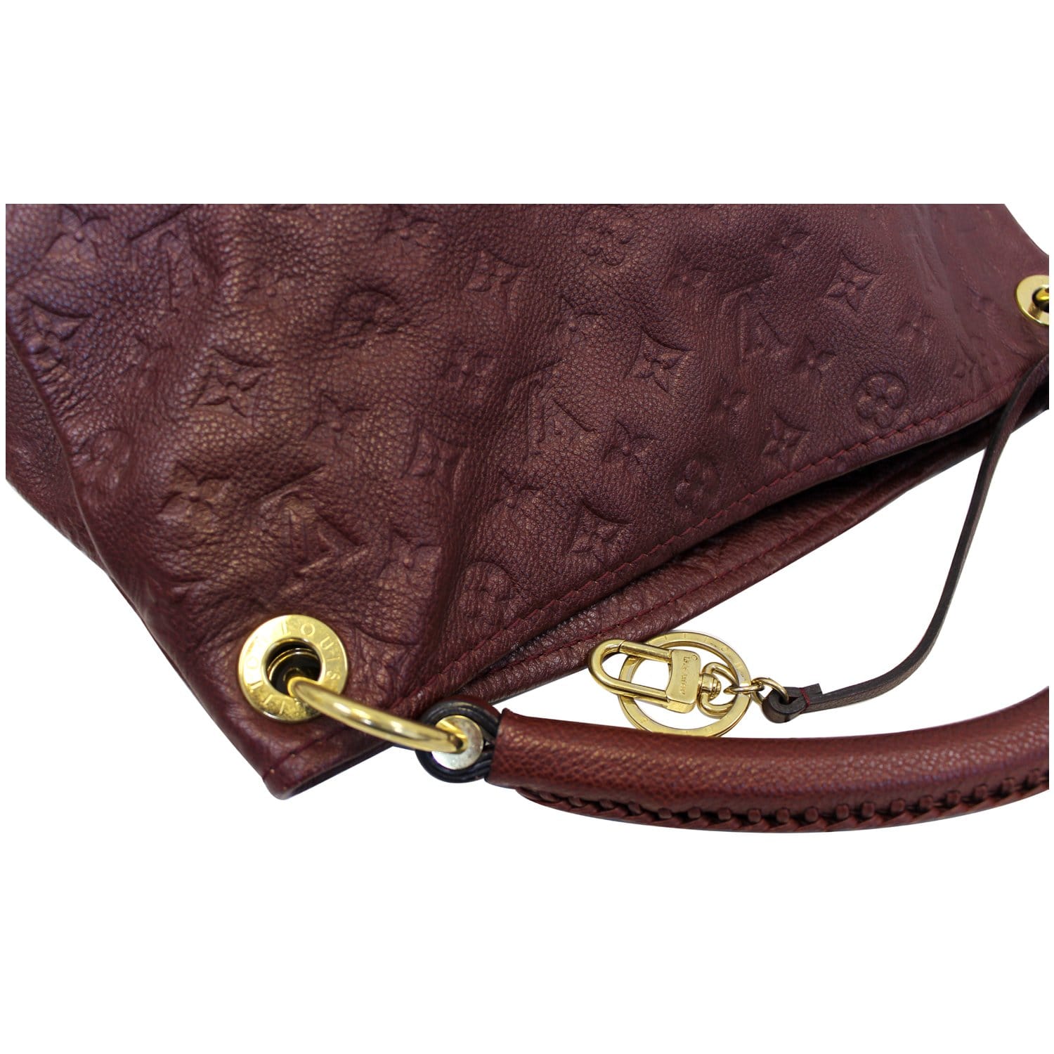 LOUIS VUITTON Artsy MM Monogram Empreinte Shoulder Bag Red