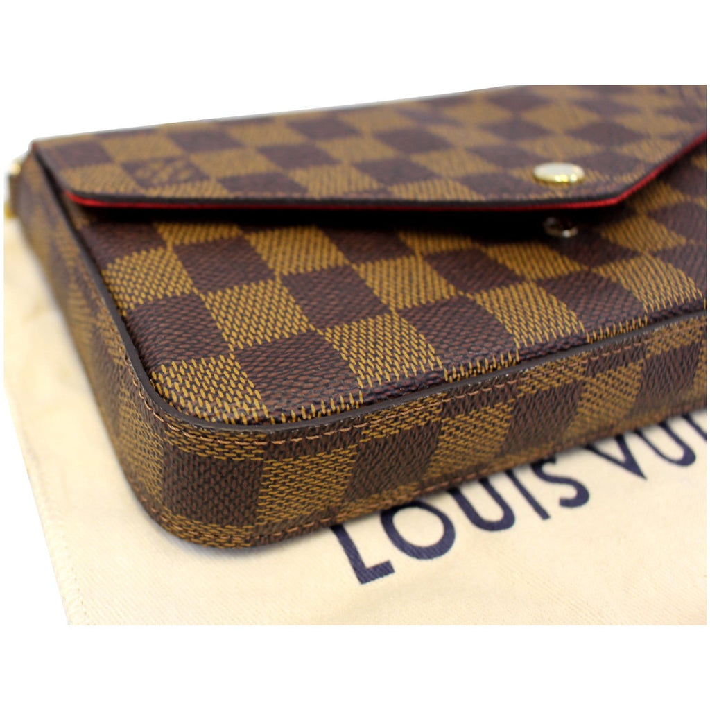 LOUIS VUITTON Pochette Felicie Damier Ebene Crossbody Bag