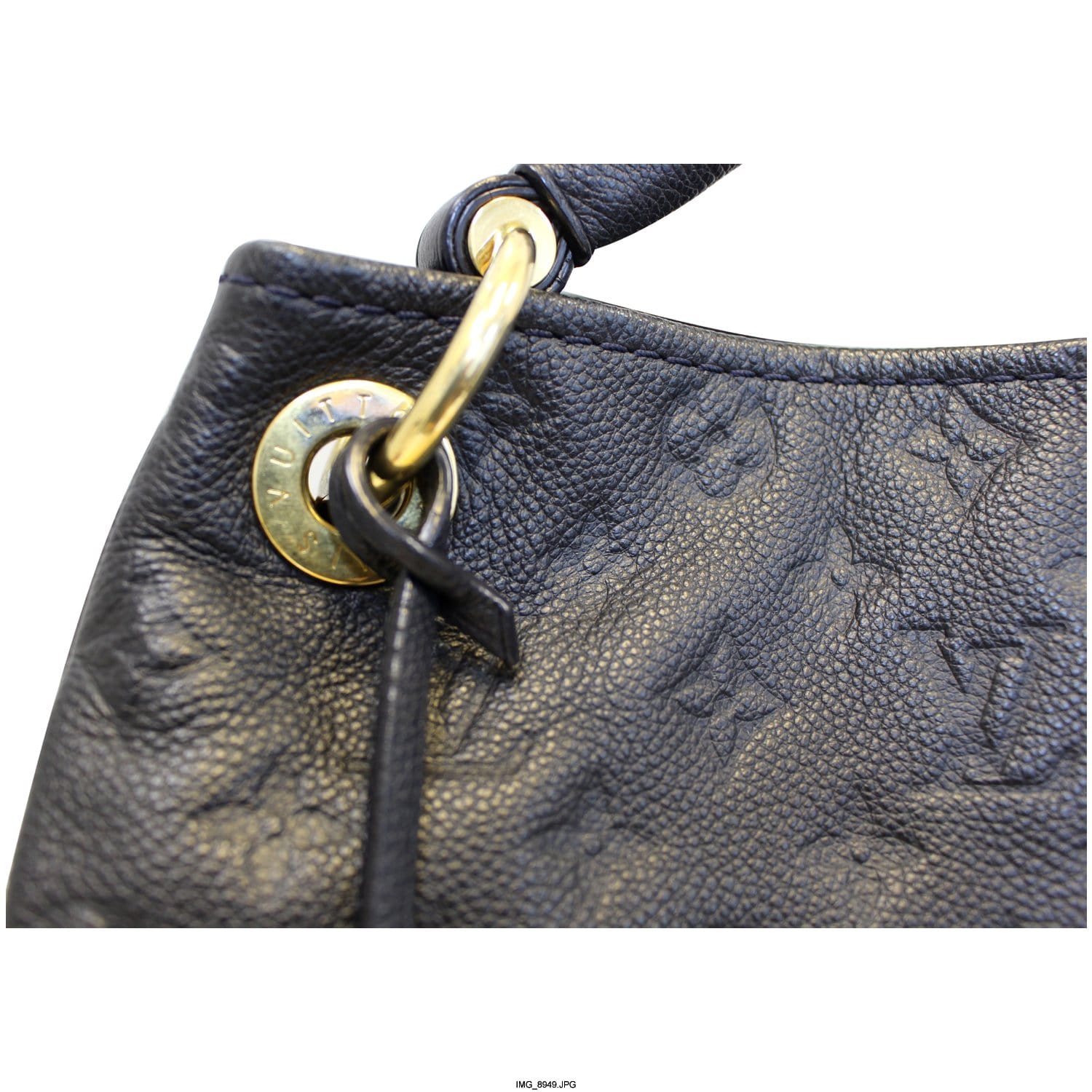 LOUIS VUITTON Artsy MM Blue Empreinte Infini Monogram Shoulder Bag