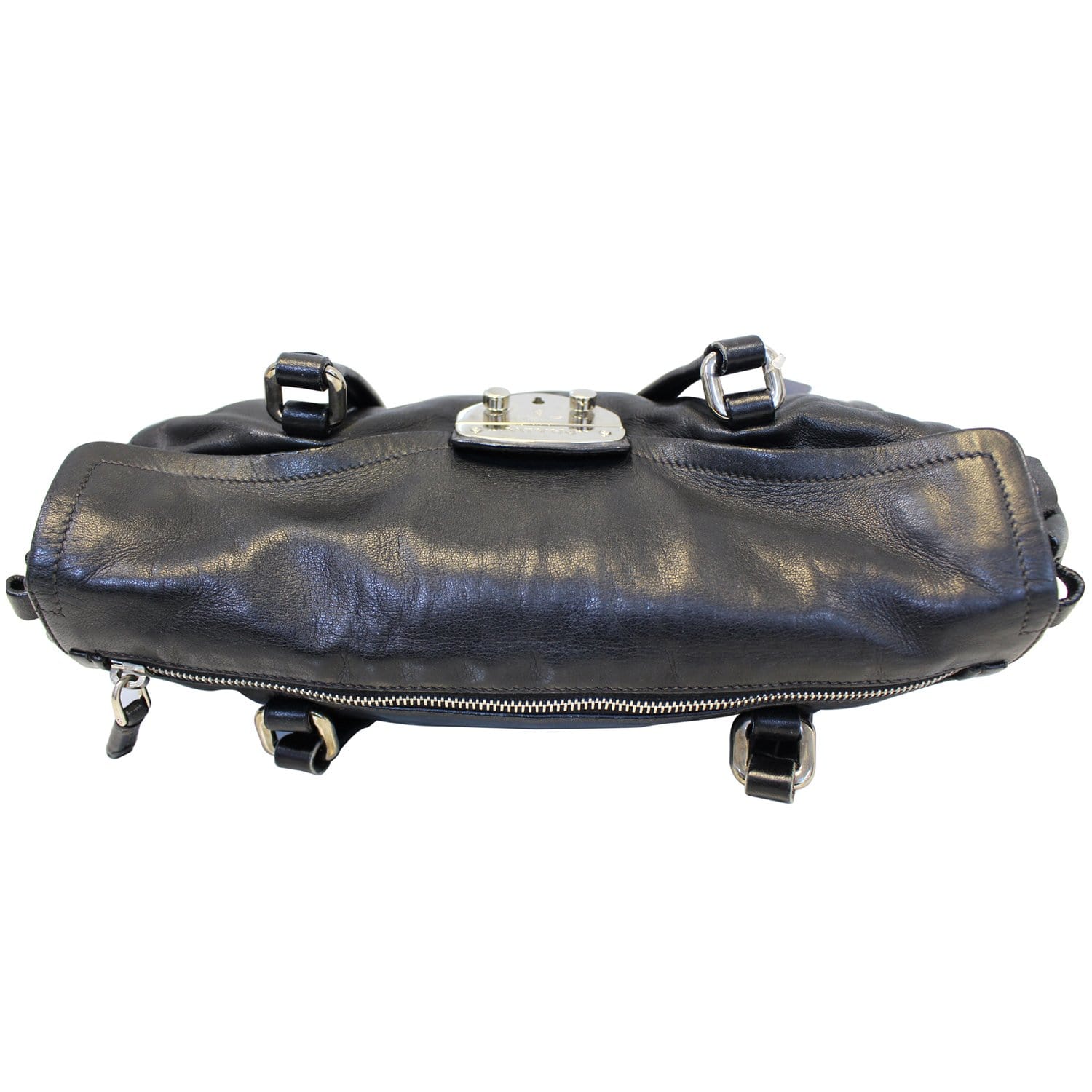 Prada Black  Leather Shoulder Bag