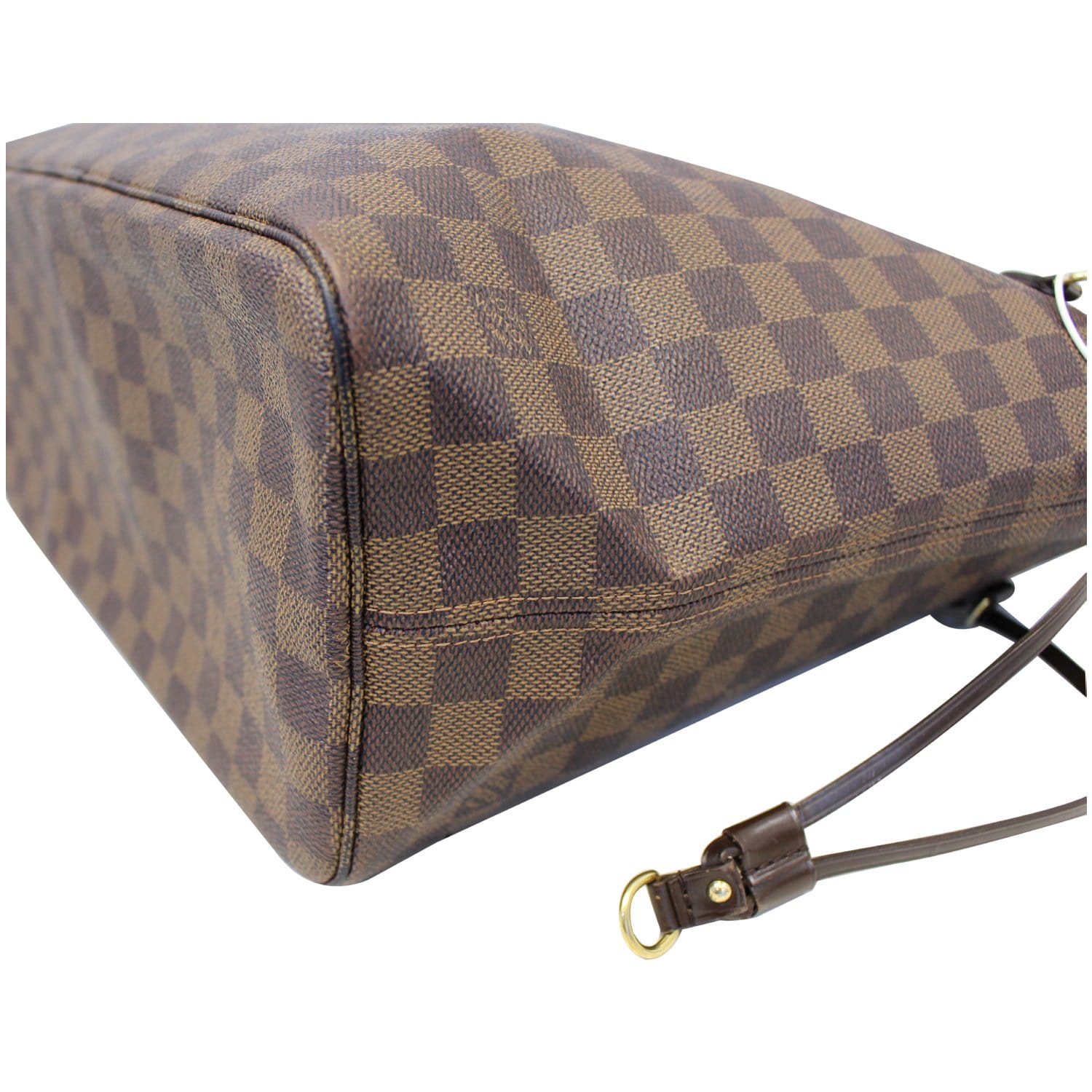LOUIS VUITTON Neverfull MM Damier Ebene Tote Shoulder Bag