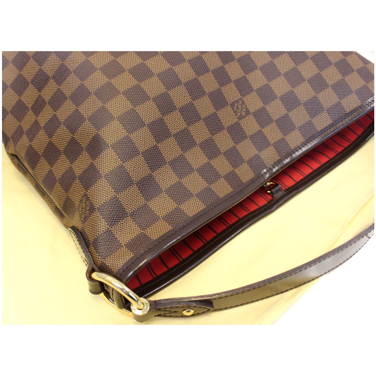 LOUIS VUITTON Delightful MM NM Damier Ebene Hobo Shoulder Bag