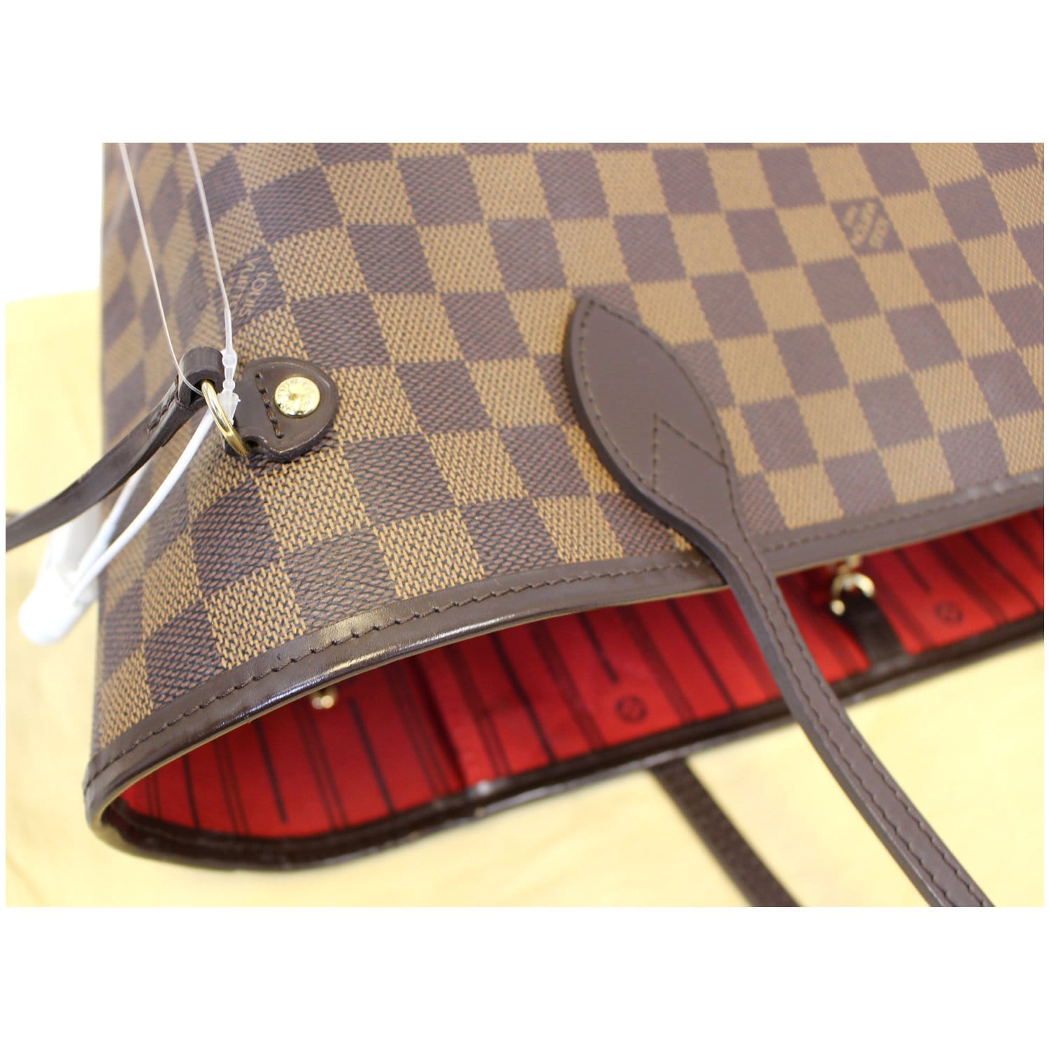 LOUIS VUITTON Neverfull MM Damier Ebene Tote Shoulder Bag