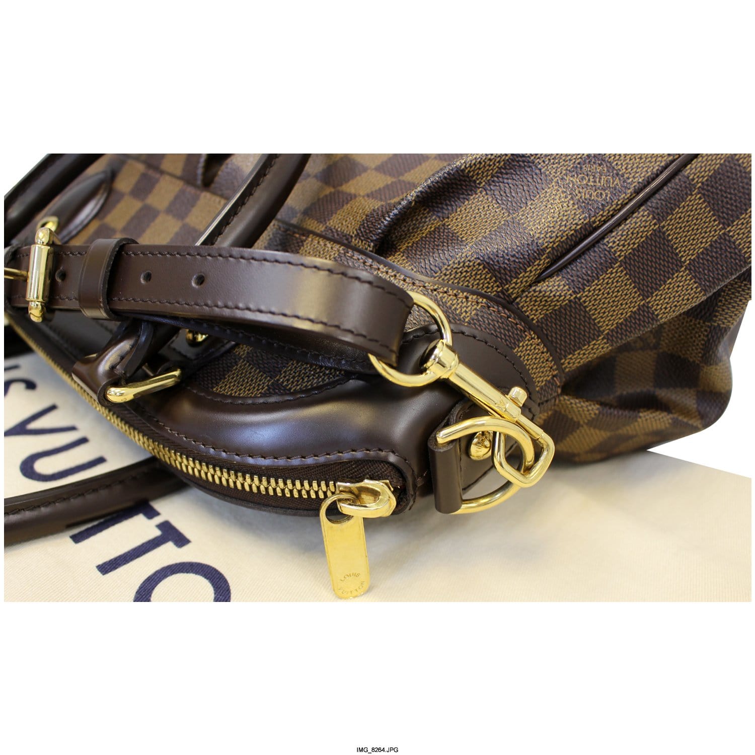 LOUIS VUITTON Trevi PM Damier Ebene Brown Shoulder Bag