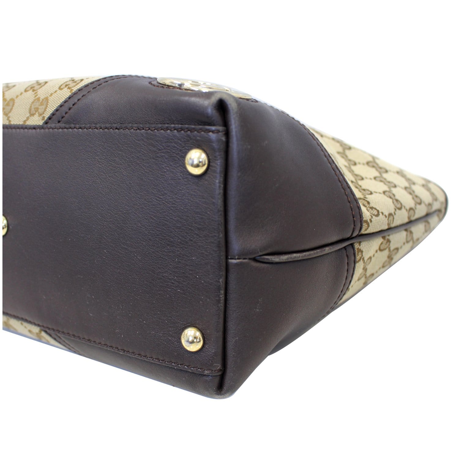 GUCCI New Britt Medium Monogram Canvas Tote Shoulder Bag