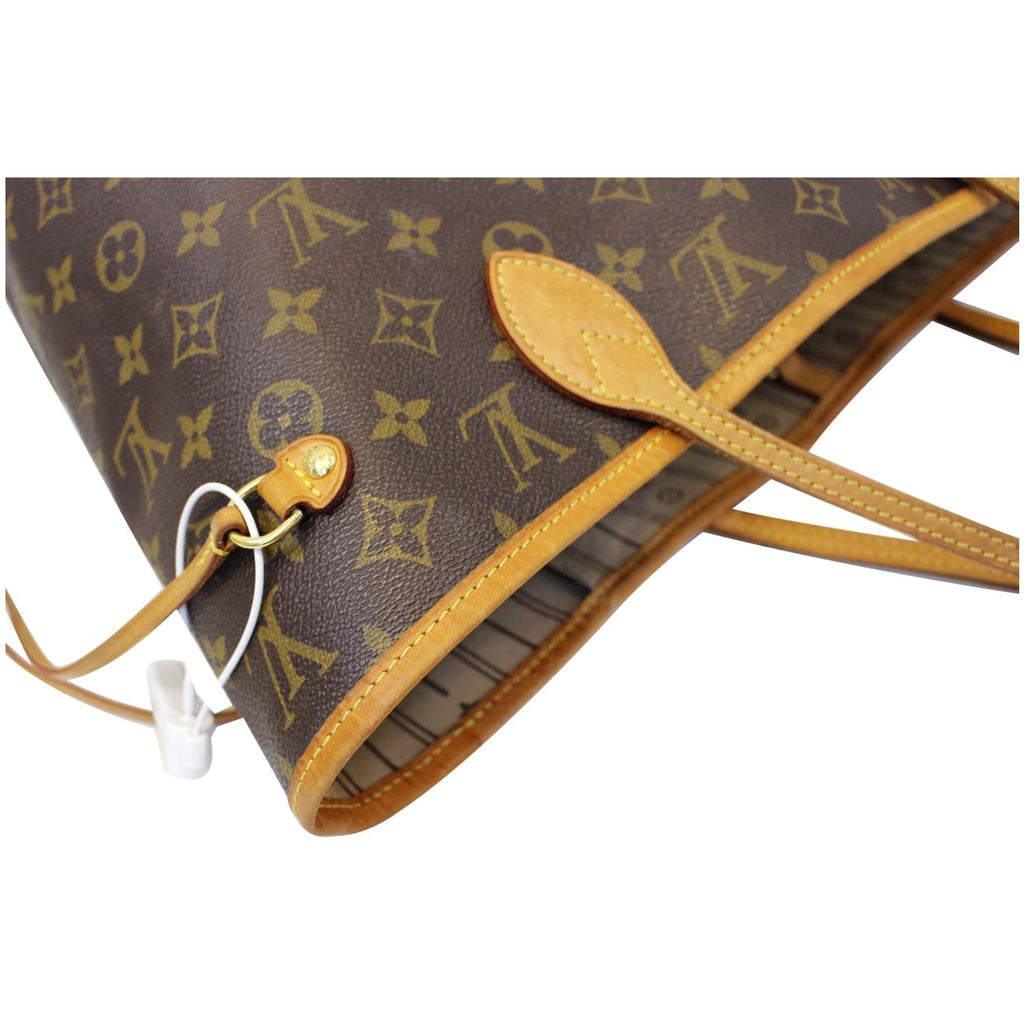 LOUIS VUITTON Neverfull MM Monogram Canvas Tote Shoulder Bag Brown