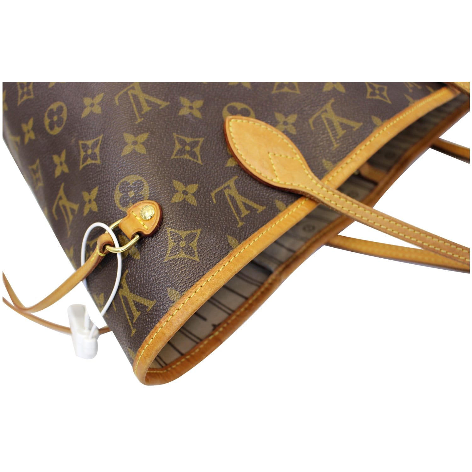 LOUIS VUITTON Neverfull MM Monogram Canvas Tote Shoulder Bag Brown