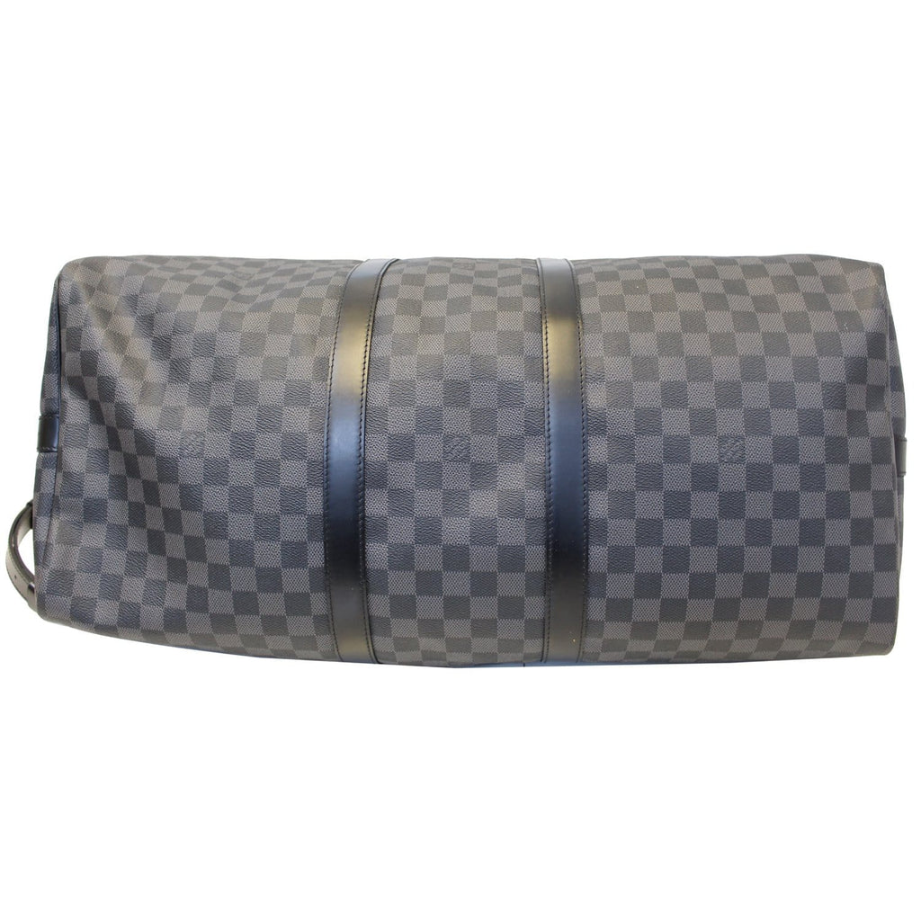 LOUIS VUITTON Keepall 55 Damier Graphite Bandouliere Travel Bag