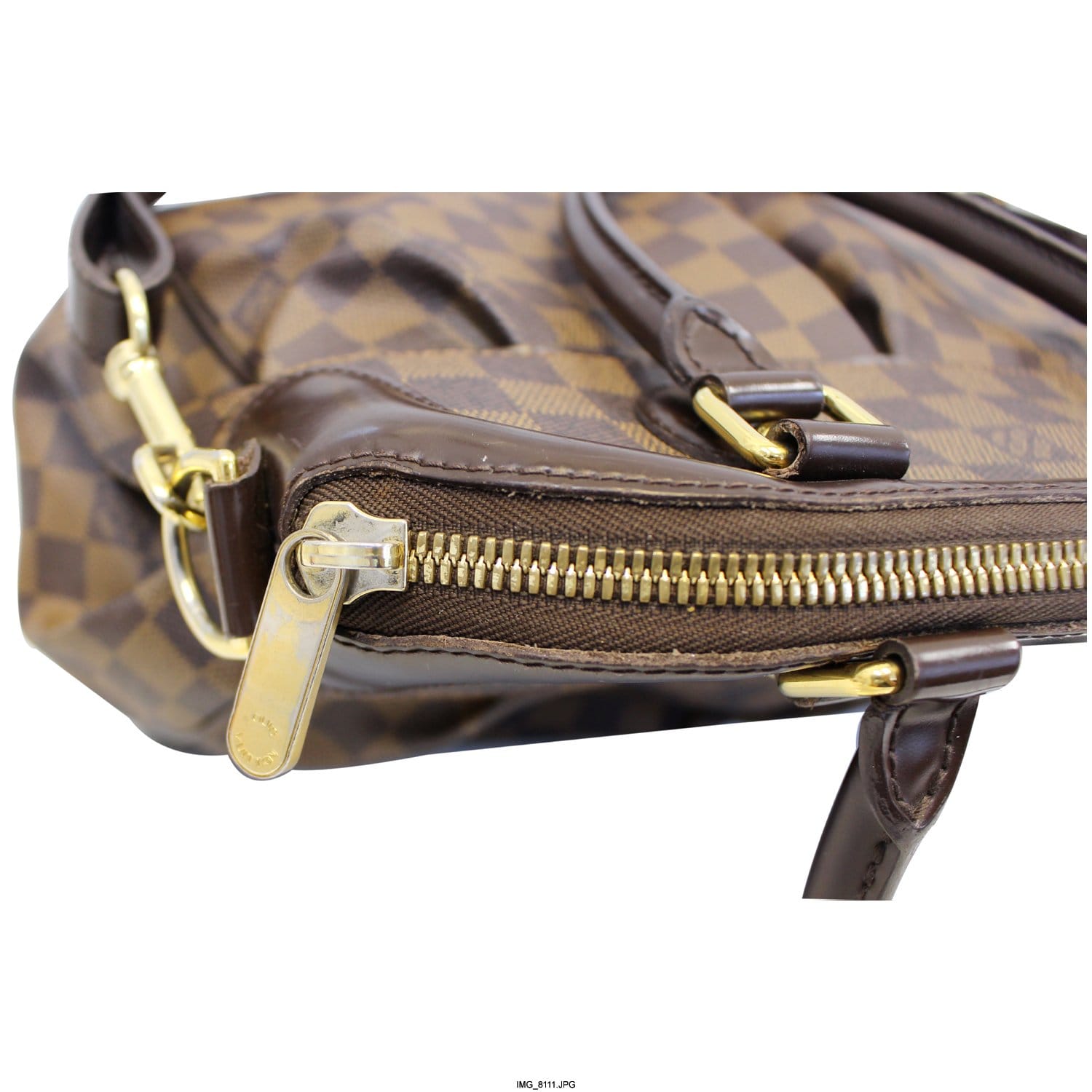 LOUIS VUITTON Trevi PM Damier Ebene Brown Shoulder Bag