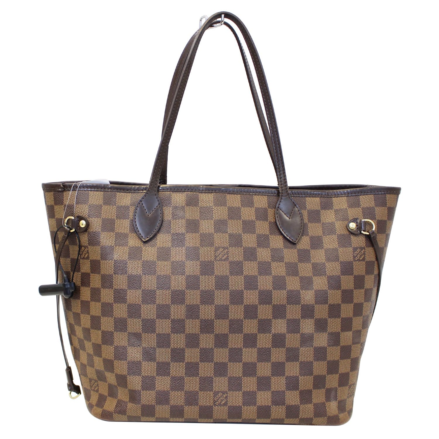 LOUIS VUITTON Neverfull MM Damier Ebene Tote Shoulder Bag