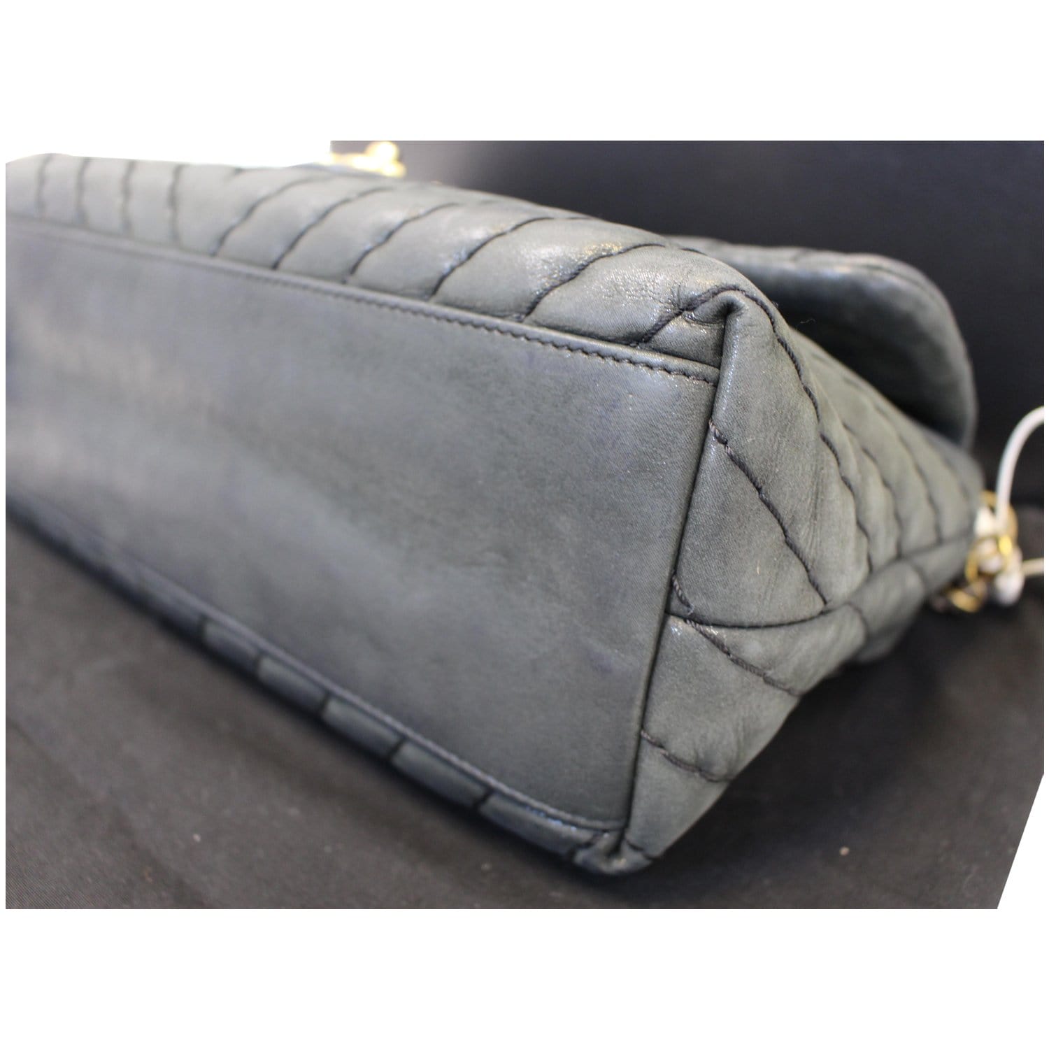 Chanel Iridescent Calfskin Surpique Chevron Large Classic Flap Bag - Sale