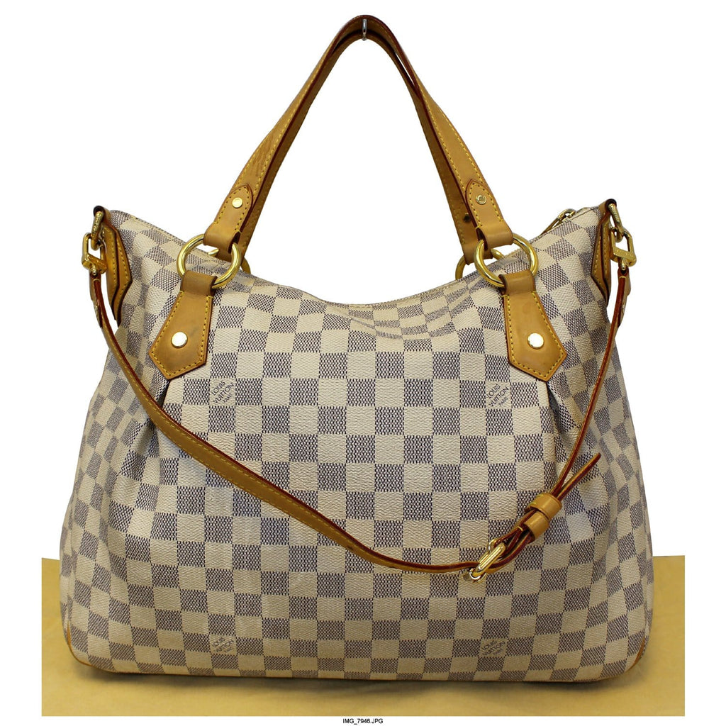 LOUIS VUITTON Evora MM Damier Azur Tote Shoulder Bag