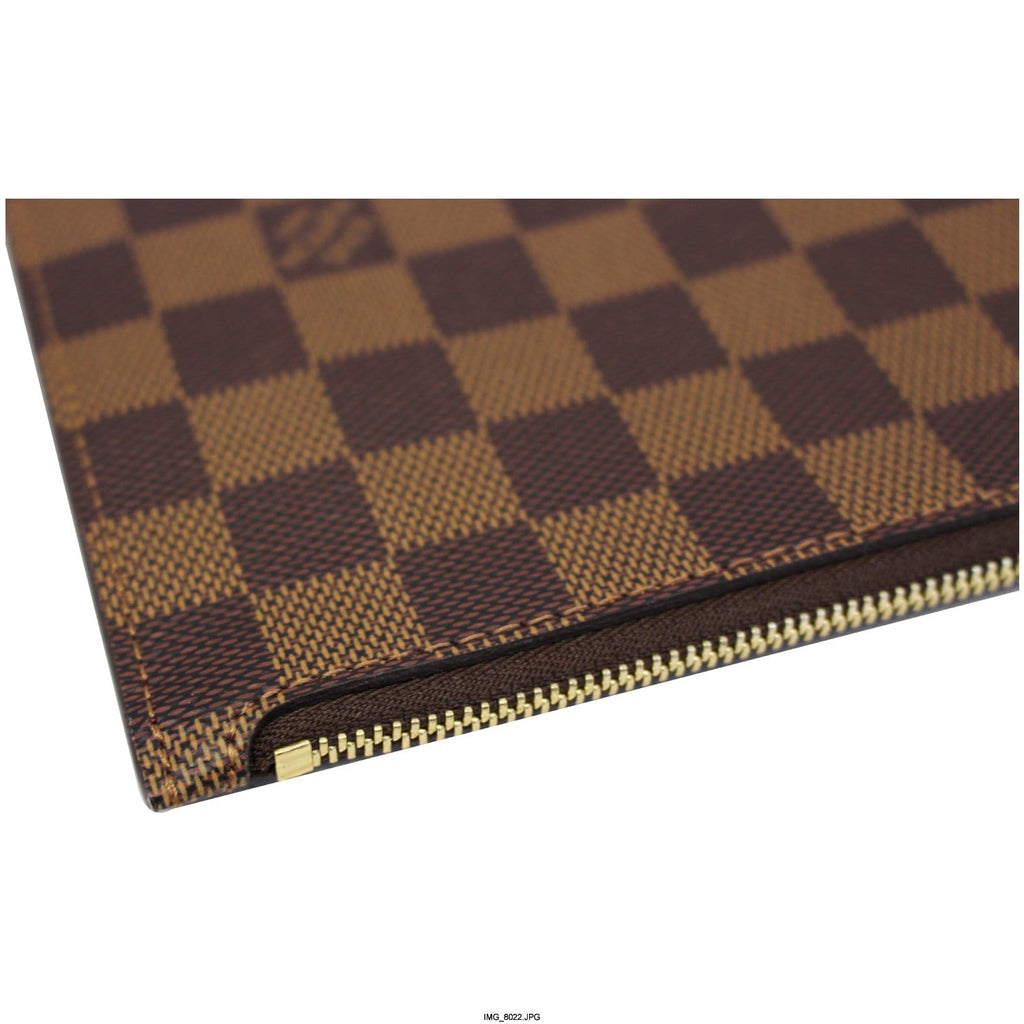 LOUIS VUITTON Pochette Wristlet Pouch Damier Ebene Neverfull MM