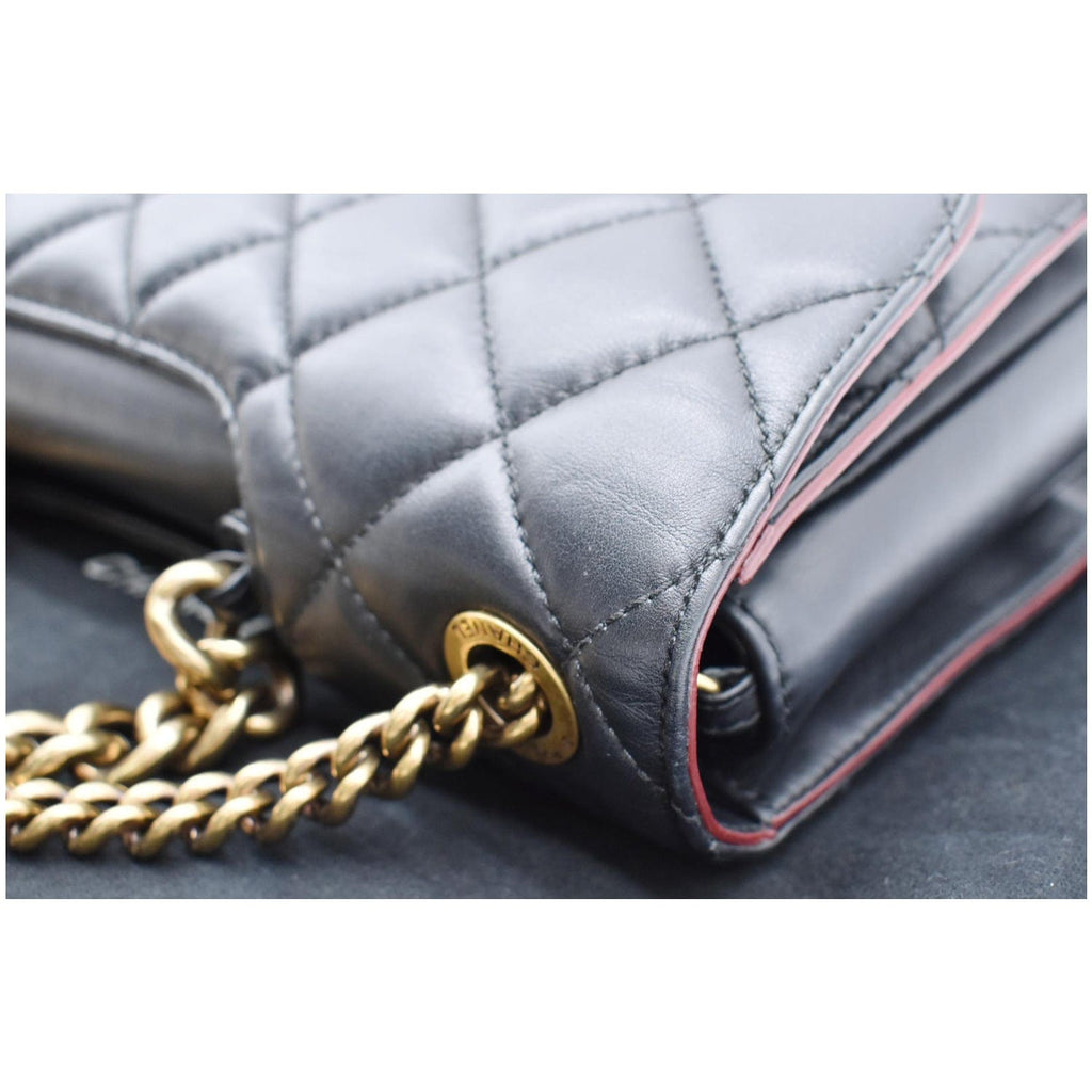 Chanel Perfect Edge Large Quilted Leather Shoulder Bag Black