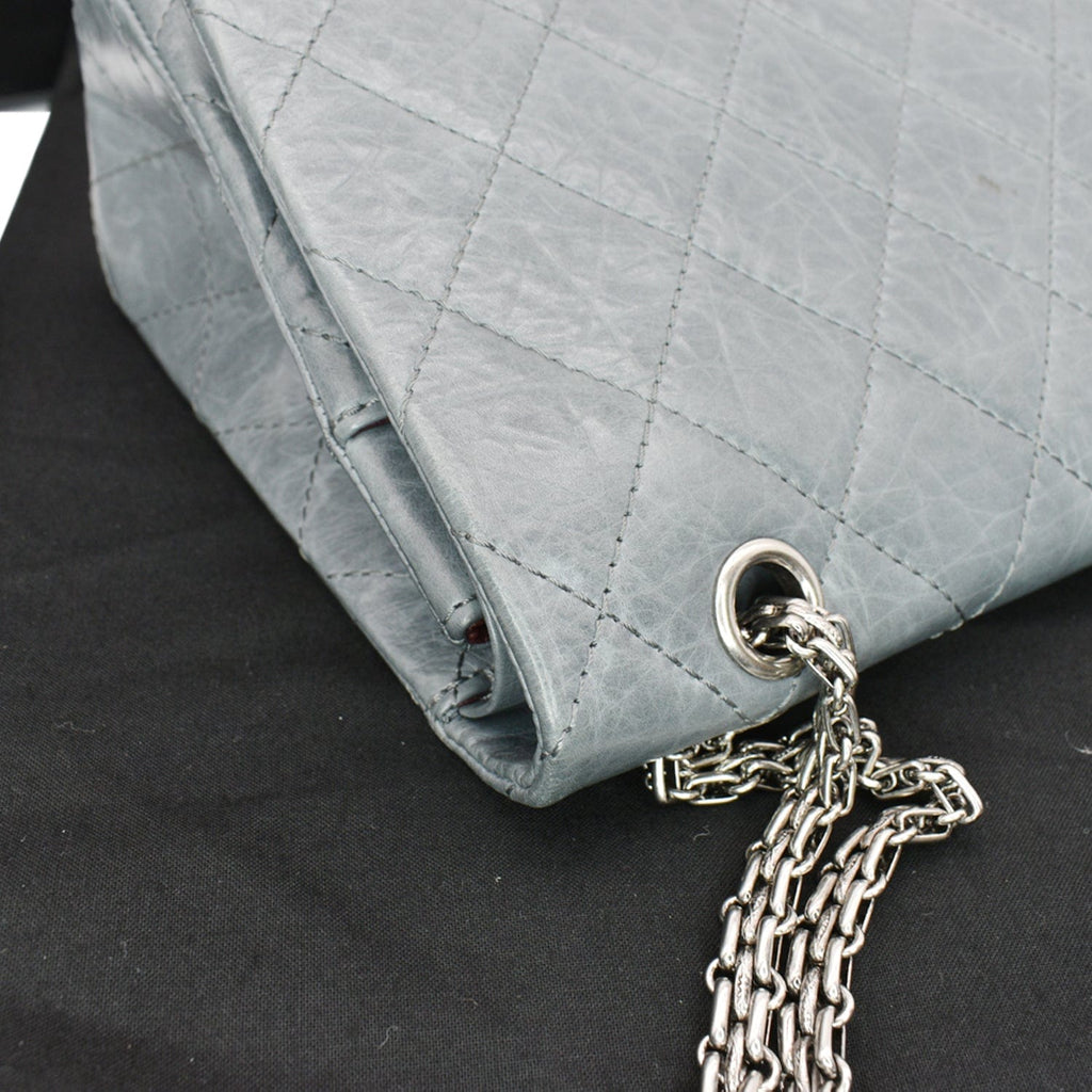 Chanel 50th Anniversary 2.55 Reissue 228 Quilted Aged  Shoulder Bag Grey