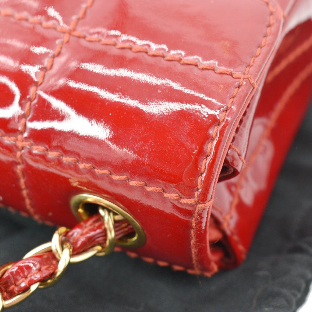 Chanel Chocolate Bar Small New 1:1 Rep Leather Flap Shoulder Bag Red