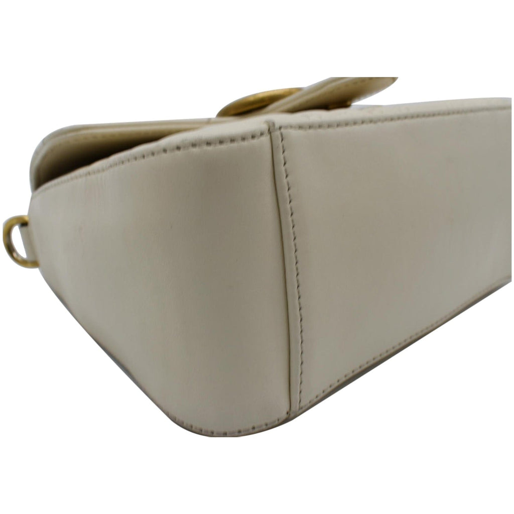 GUCCI Gucci Marmont Mini Top Handle Shoulder Bag White 547260