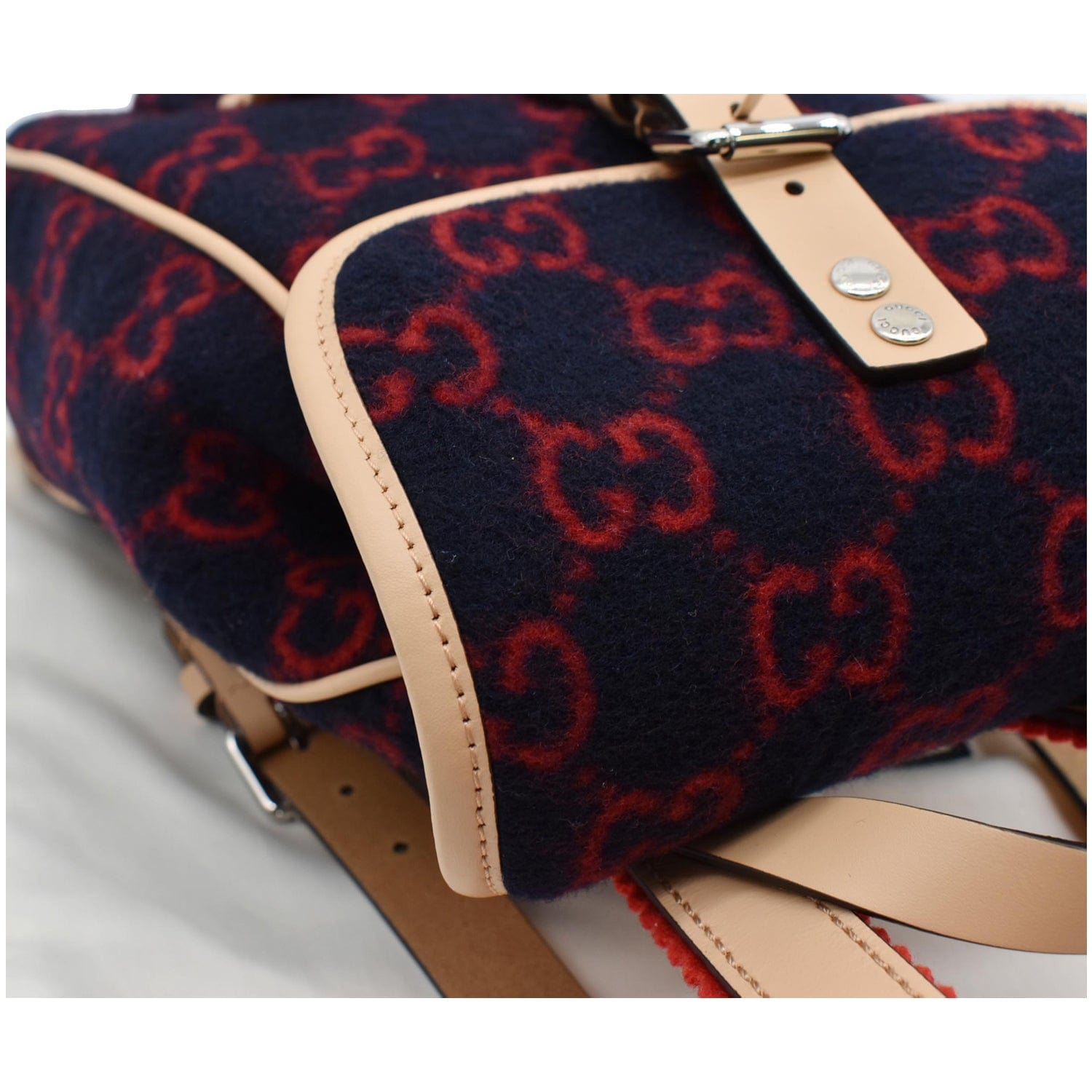 GUCCI Children's Gucci Supreme Wool Backpack Red 406398