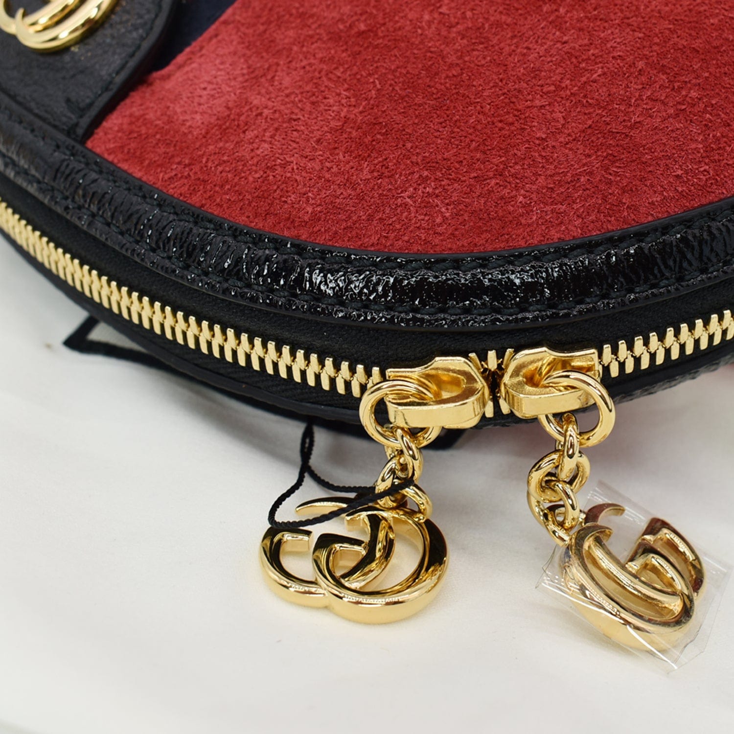 GUCCI Ophidia Gucci Small Suede Shoulder Bag Red 499621
