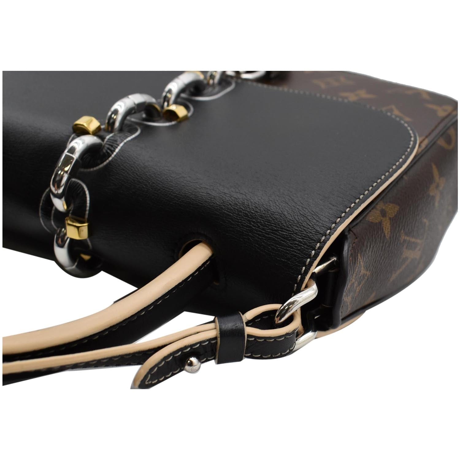 LOUIS VUITTON Chain It Monogram Canvas Shoulder Bag Black