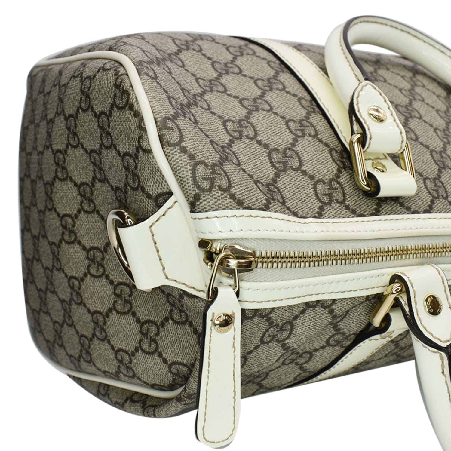 GUCCI Gucci Plus Joy Monogram Canvas Boston Bag Beige 193603